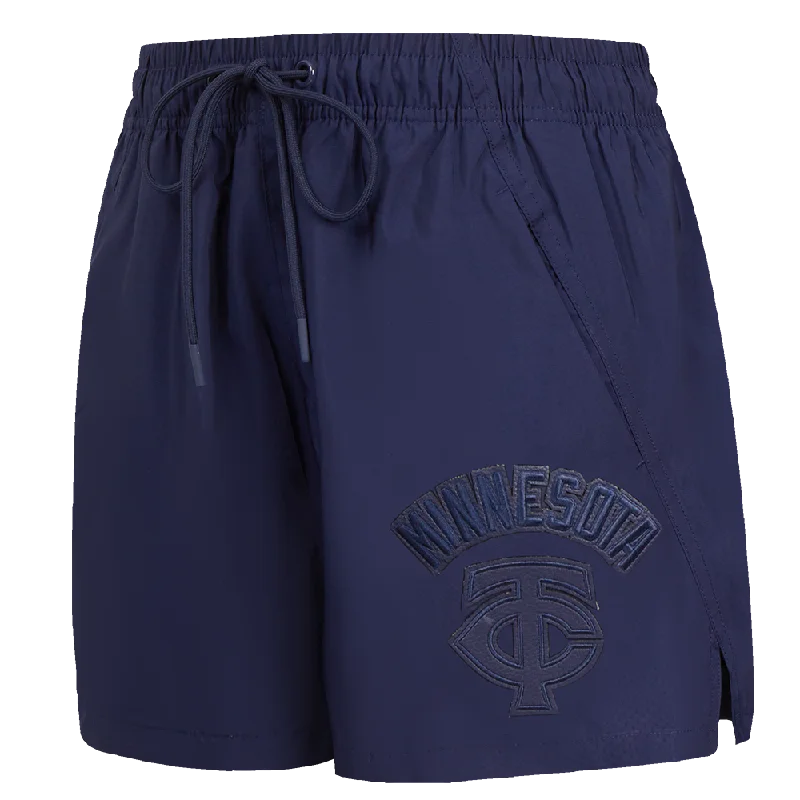 MLB MINNESOTA TWINS TRIPLE TONAL WOMEN'S WOVEN SHORT (MIDNIGHT NAVY)