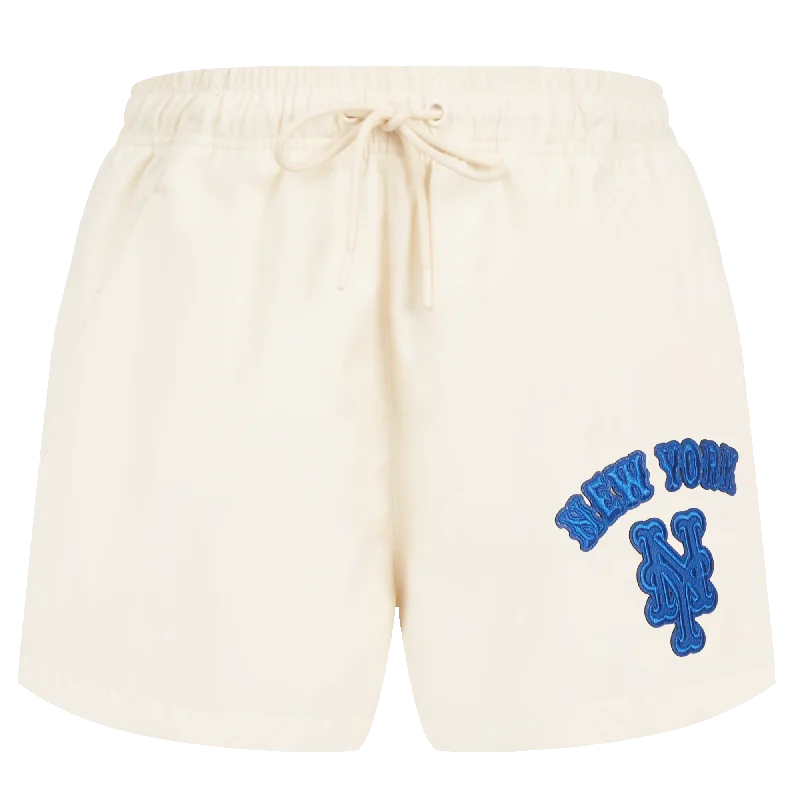 MLB NEW YORK METS TRIPLE TONAL WOMEN'S WOVEN SHORT (EGGSHELL)