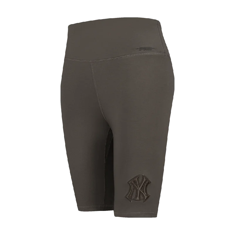 MLB NEW YORK YANKEES NEUTRAL WOMEN'S JERSEY BIKE SHORT (DARK TAUPE)