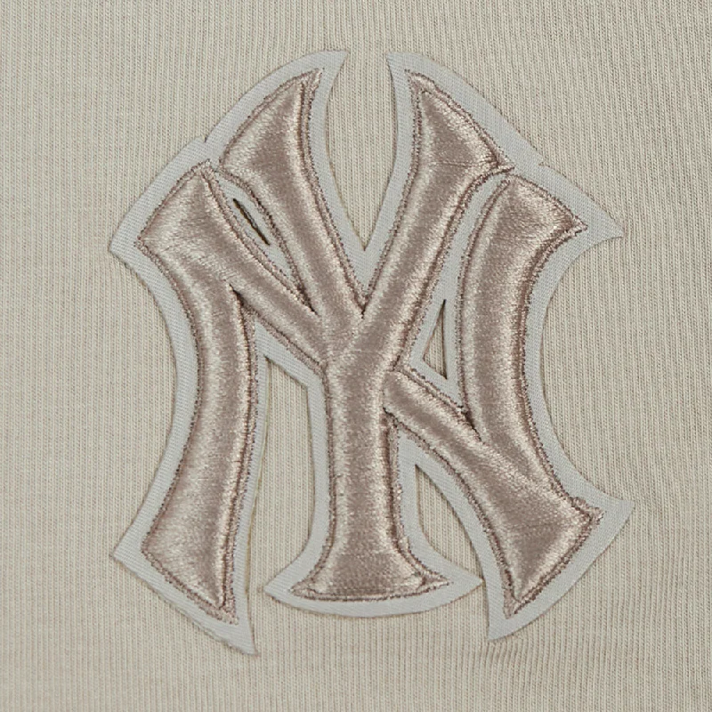 MLB NEW YORK YANKEES NEUTRAL WOMEN'S JERSEY BIKE SHORT (TAUPE)