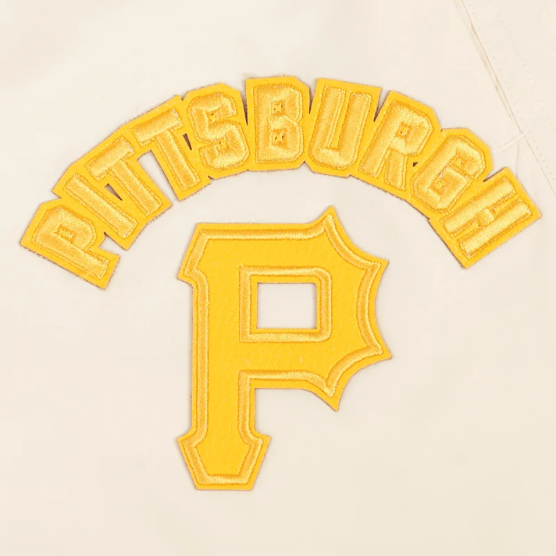 MLB PITTSBURGH PIRATES TRIPLE TONAL WOMEN'S WOVEN SHORT (EGGSHELL)