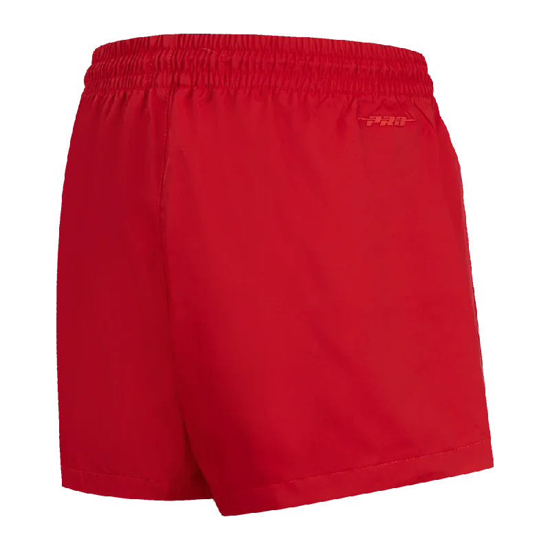 MLB ST. LOUIS CARDINALS TRIPLE TONAL WOMEN'S WOVEN SHORT (RED)