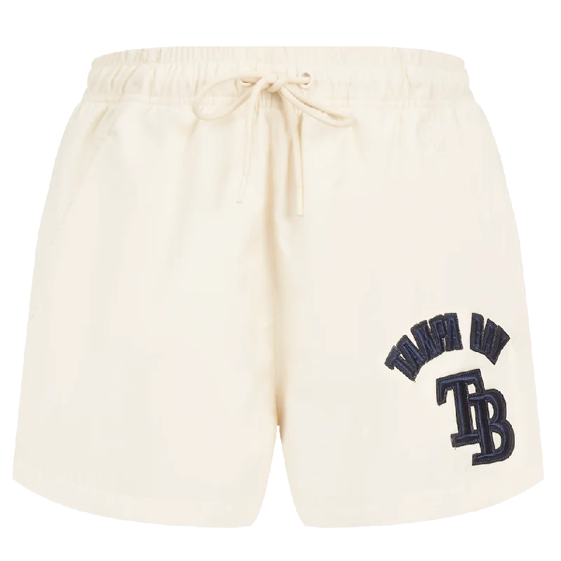 MLB TAMPA BAY RAYS TRIPLE TONAL WOMEN'S WOVEN SHORT (EGGSHELL)