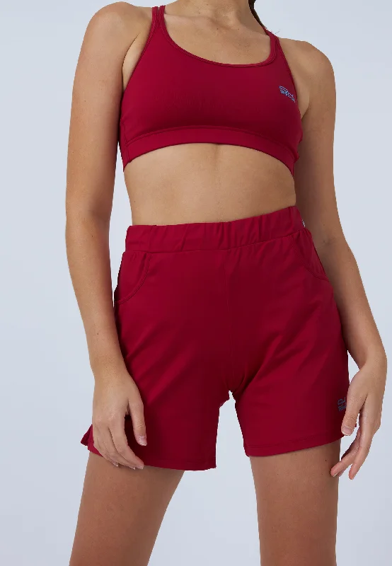 Tennis Bermuda Shorts, bordeaux rot