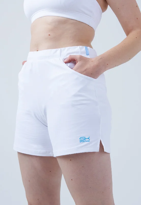 Tennis Bermuda Shorts, weiß