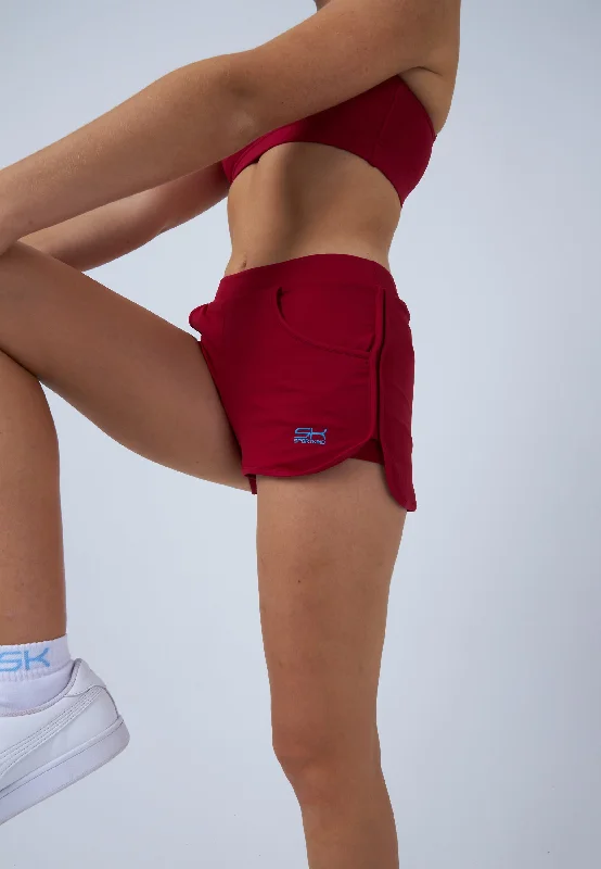 Tennis Shorts 2-in-1, bordeaux rot