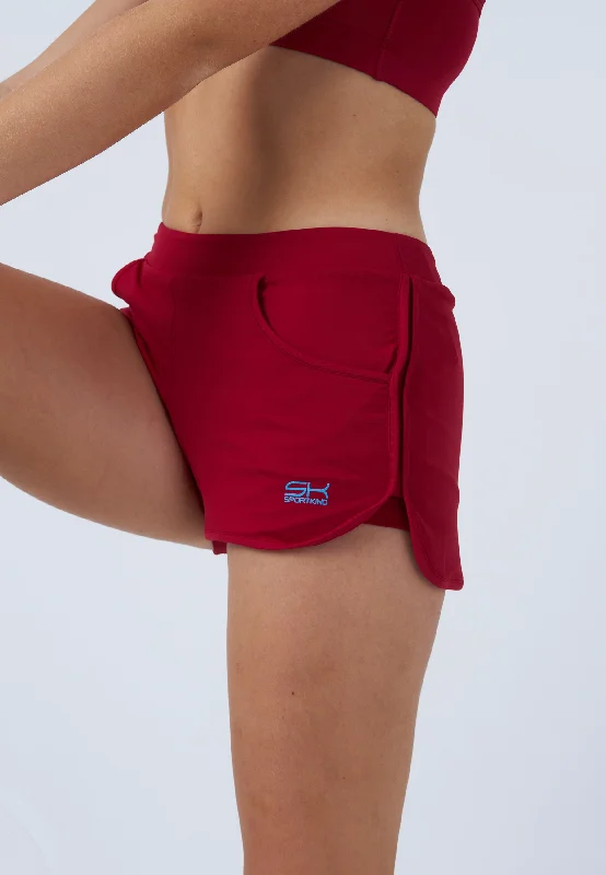 Tennis Shorts 2-in-1, bordeaux rot