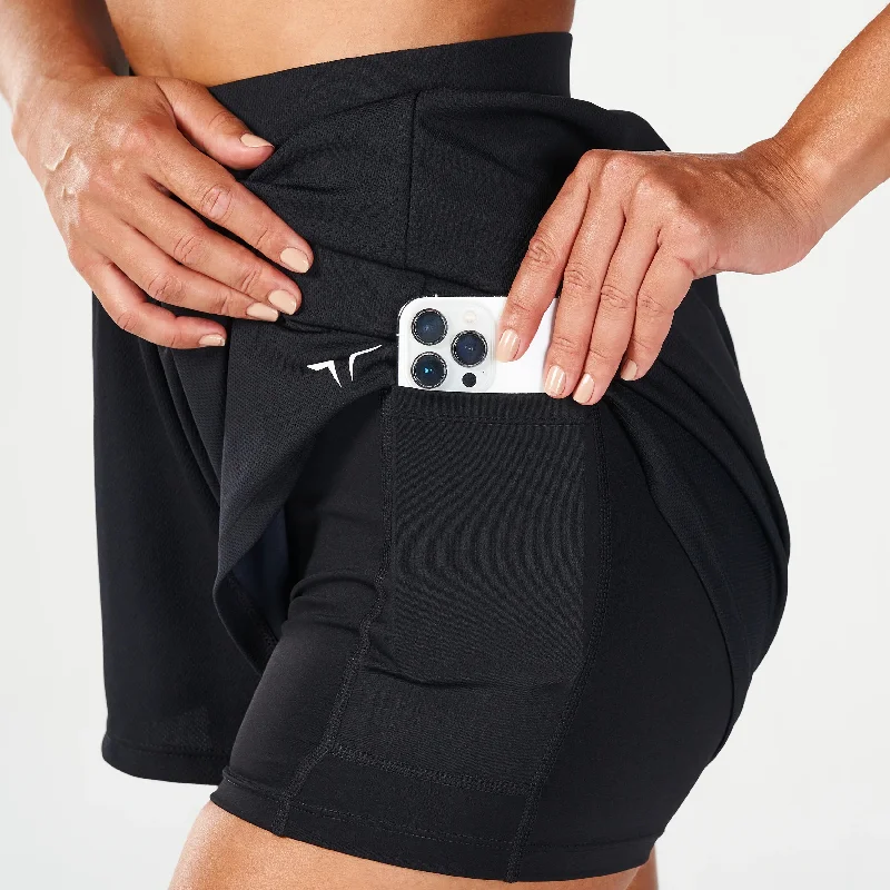 Untamed 2-In-1 Running Shorts - Black