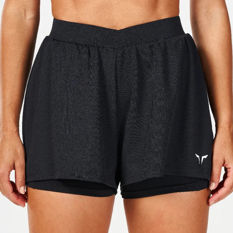 Untamed 2-In-1 Running Shorts - Black