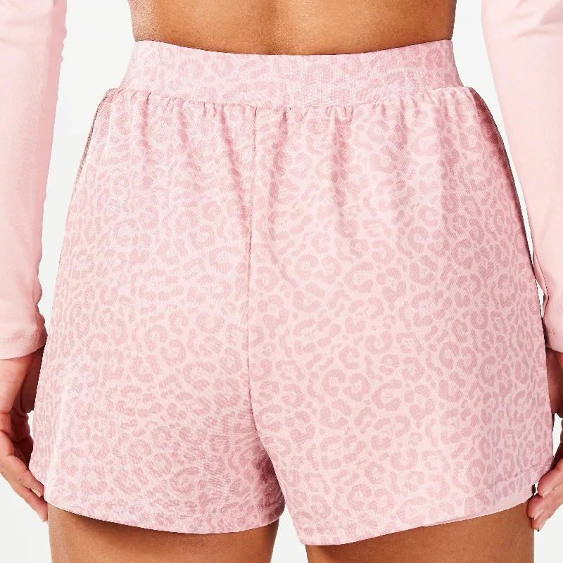 Untamed 2-In-1 Running Shorts - Pale Mauve Print