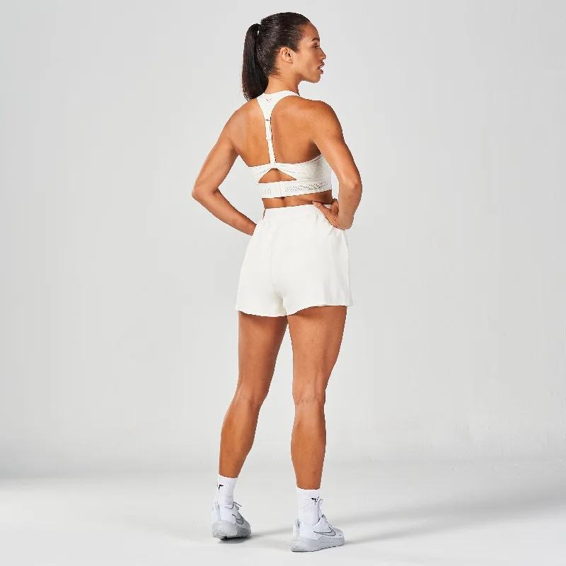 Untamed 2-In-1 Running Shorts - Pearl White