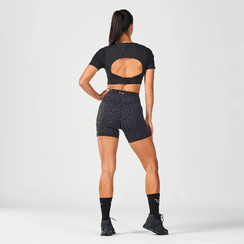 Untamed 5"" Biker Shorts - Black Print