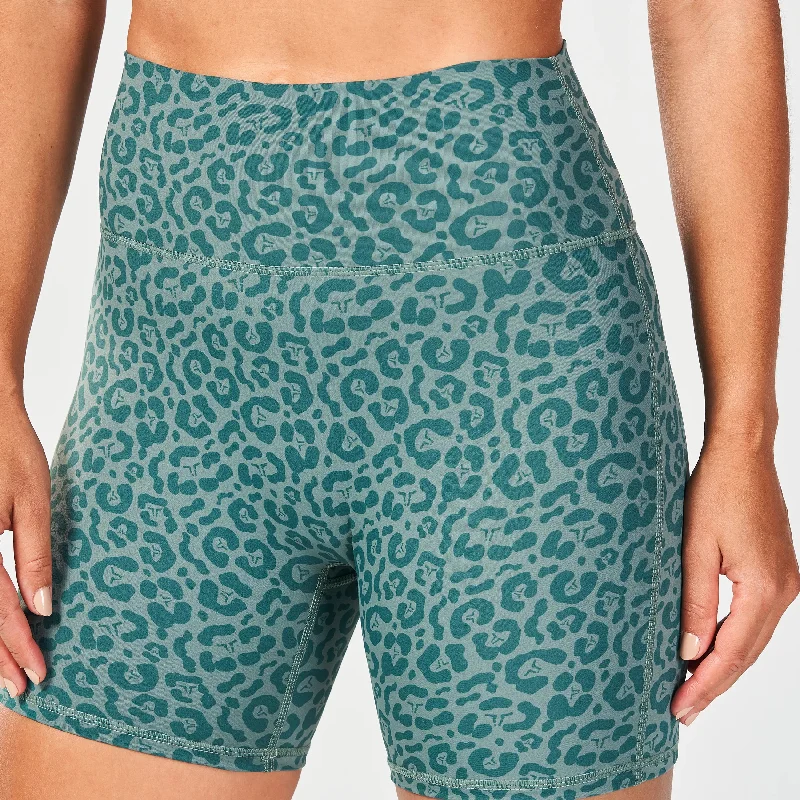 Untamed 5"" Biker Shorts - Dark Forest Print