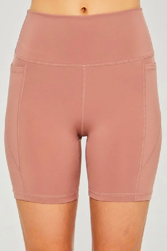 Active Legging Athletic Shorts in Clay