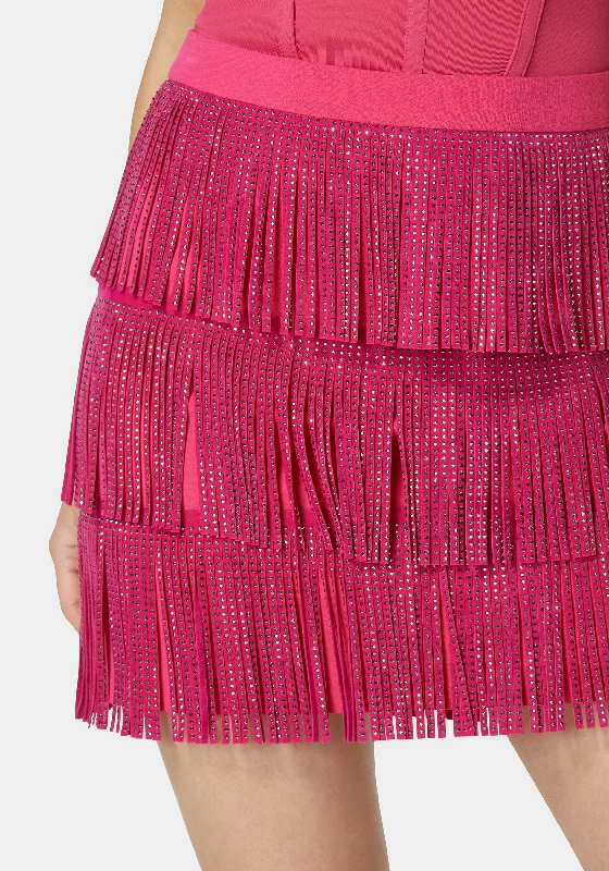 Embellished Fringe Skirt