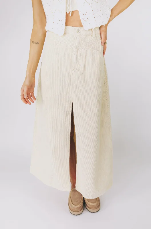 FREE PEOPLE - Come As You Are Cord Maxi Skirt