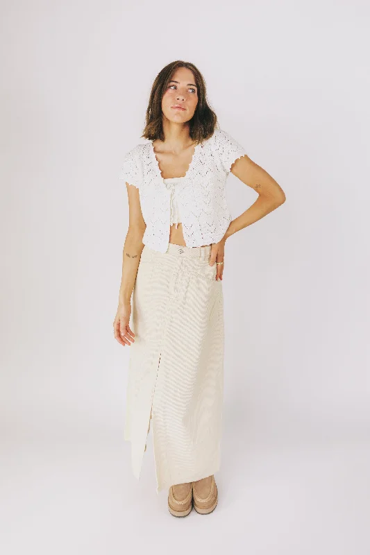 FREE PEOPLE - Come As You Are Cord Maxi Skirt