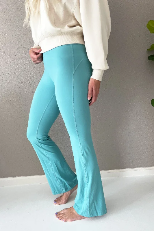 High Waist Band Bell Bottom Leggings