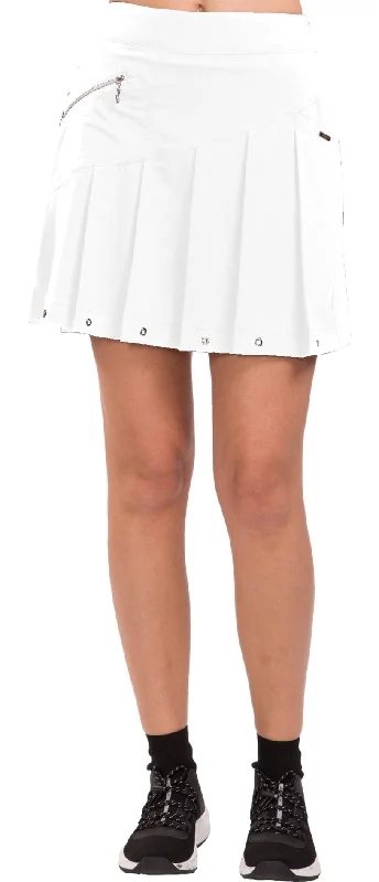 Jamie Sadock Women's Air Wear Pleated 17.5"" Skort -White