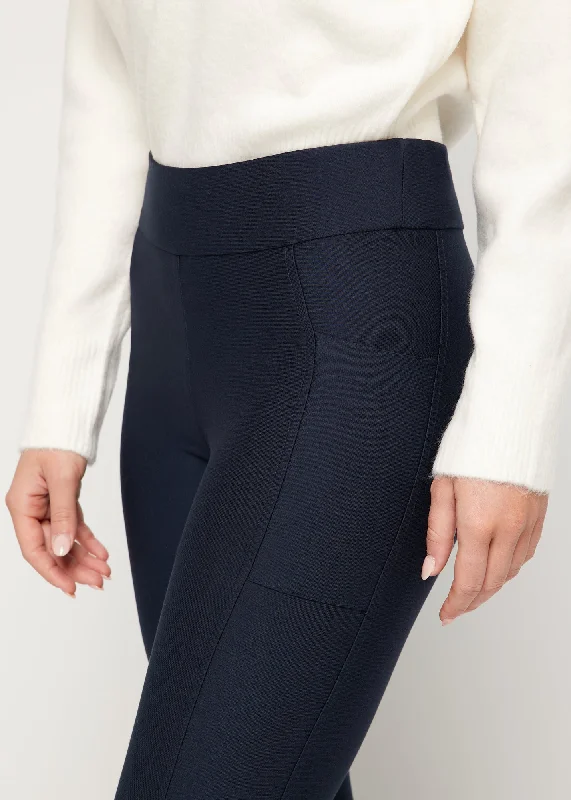 Jessica Navy Biker Pant With Side Pockets