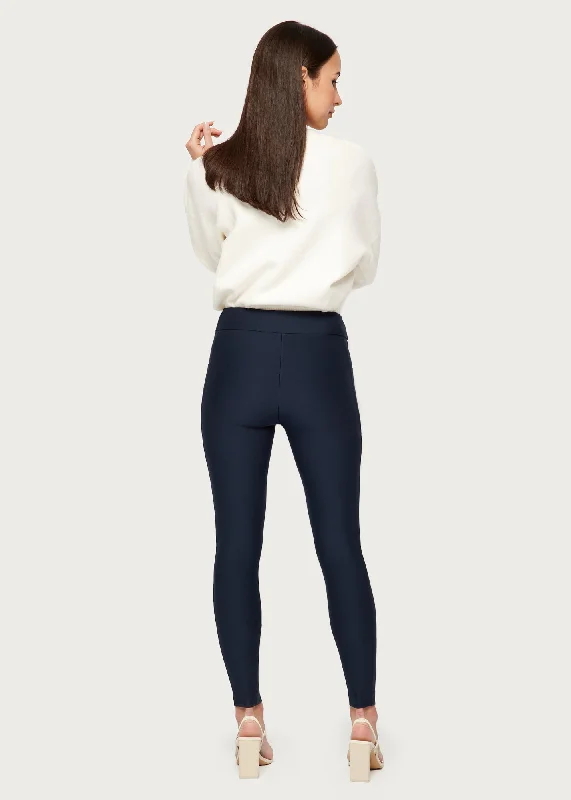 Jessica Navy Biker Pant With Side Pockets