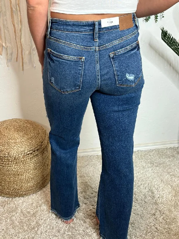 Judy Blue Mid Rise Destroyed Dad Jeans