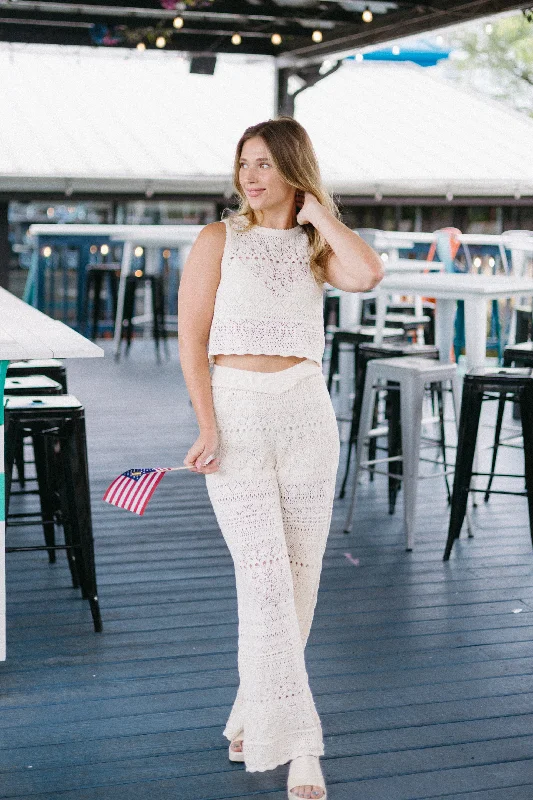 Out The Door Crochet Pant