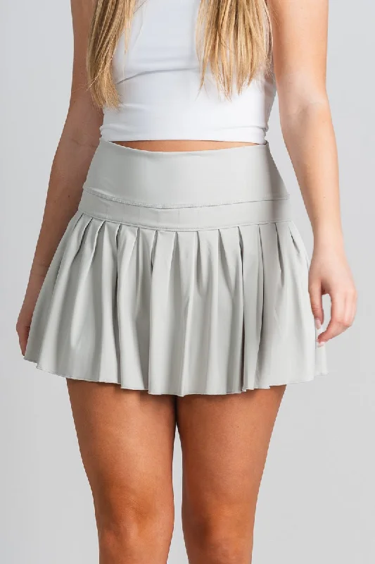 Pleated tennis skirt light sage