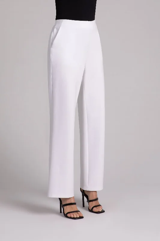 Ponte Pull On Stovepipe Pant | White