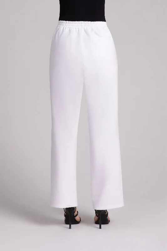 Ponte Pull On Stovepipe Pant | White