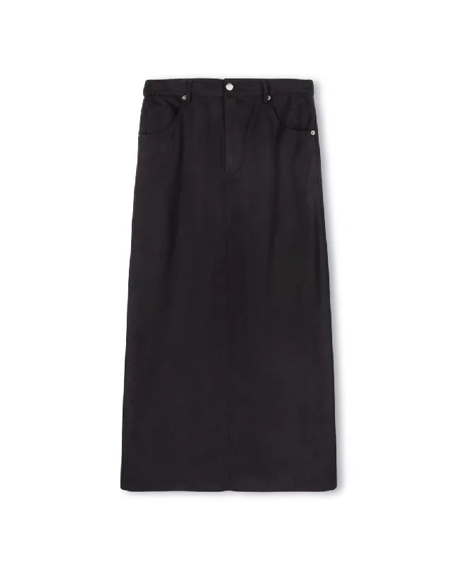 Suede Maxi Skirt