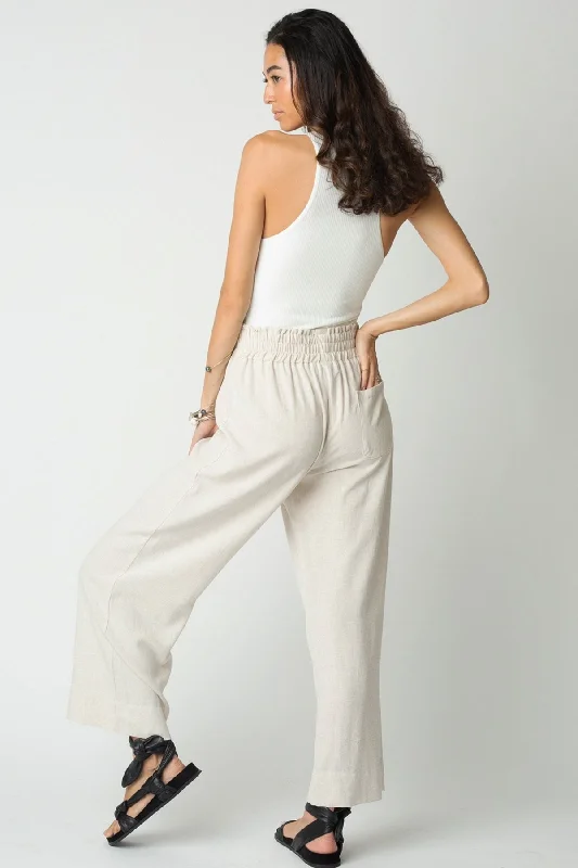 Take Me Higher Wide Leg Pant - Natural