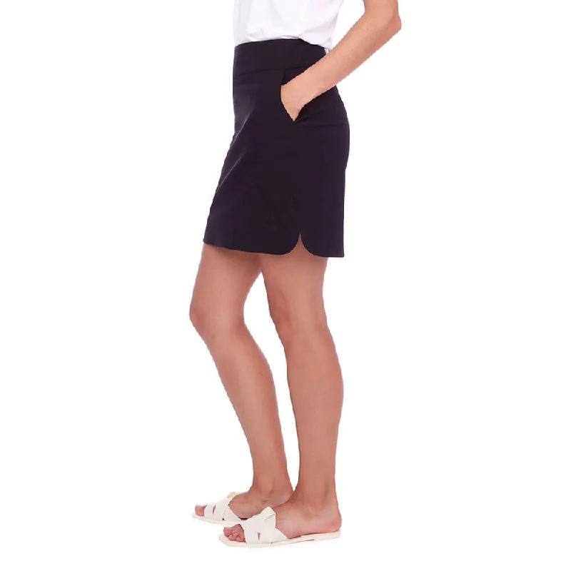 UP! 18-Inch Techno Solid Skort - Black