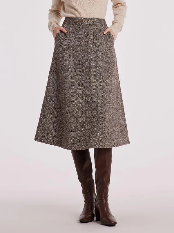 Waisted Washable Woolen Skirt