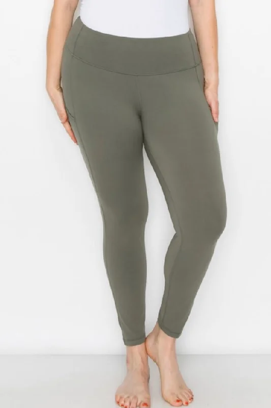 Your Favorite Leggings in Grey Sage -PLUS